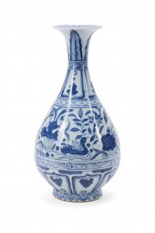 CHINESE BLUE AND WHITE LOTUS P