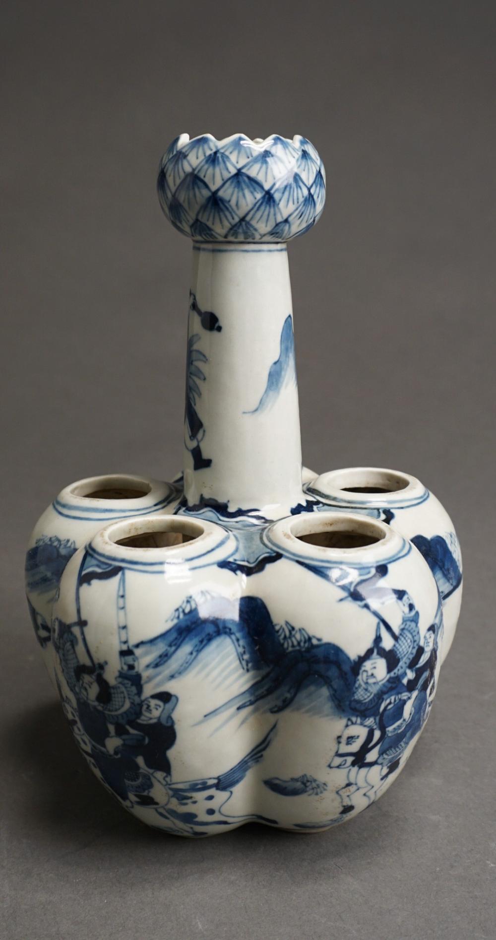 CHINESE BLUE AND WHITE LOTUS FORM