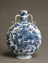 CHINESE BLUE AND WHITE MOON FL