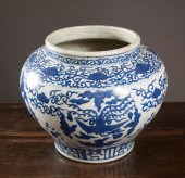 CHINESE BLUE AND WHITE "PHOENI