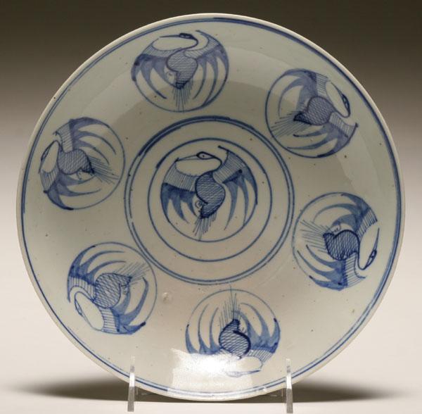 Chinese blue and white phoenix