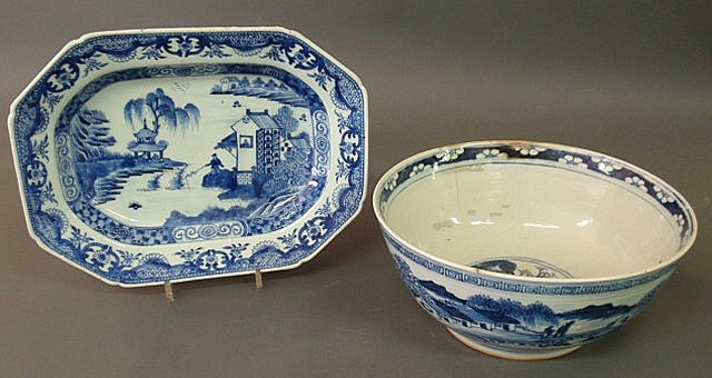 Chinese blue and white platter