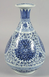CHINESE BLUE AND WHITE PORCELA