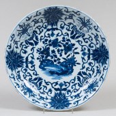 CHINESE BLUE AND WHITE PORCELA