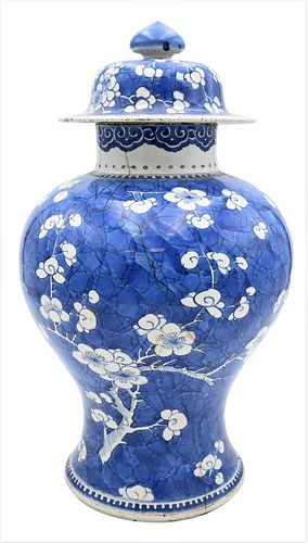 CHINESE BLUE AND WHITE PRUNUS