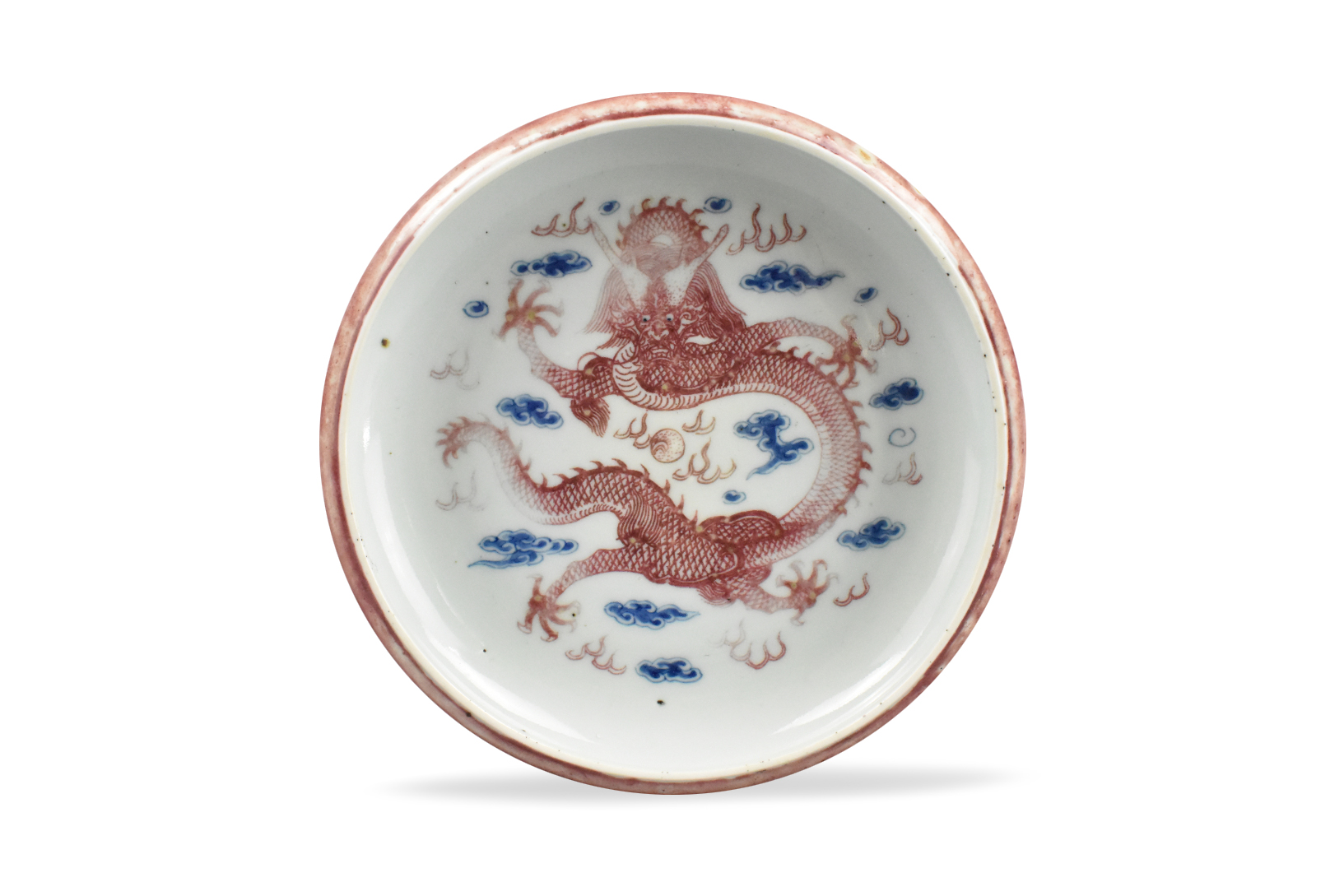 CHINESE BLUE & COPPER RED DRAGON
