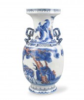 CHINESE BLUE & COPPER RED VASE