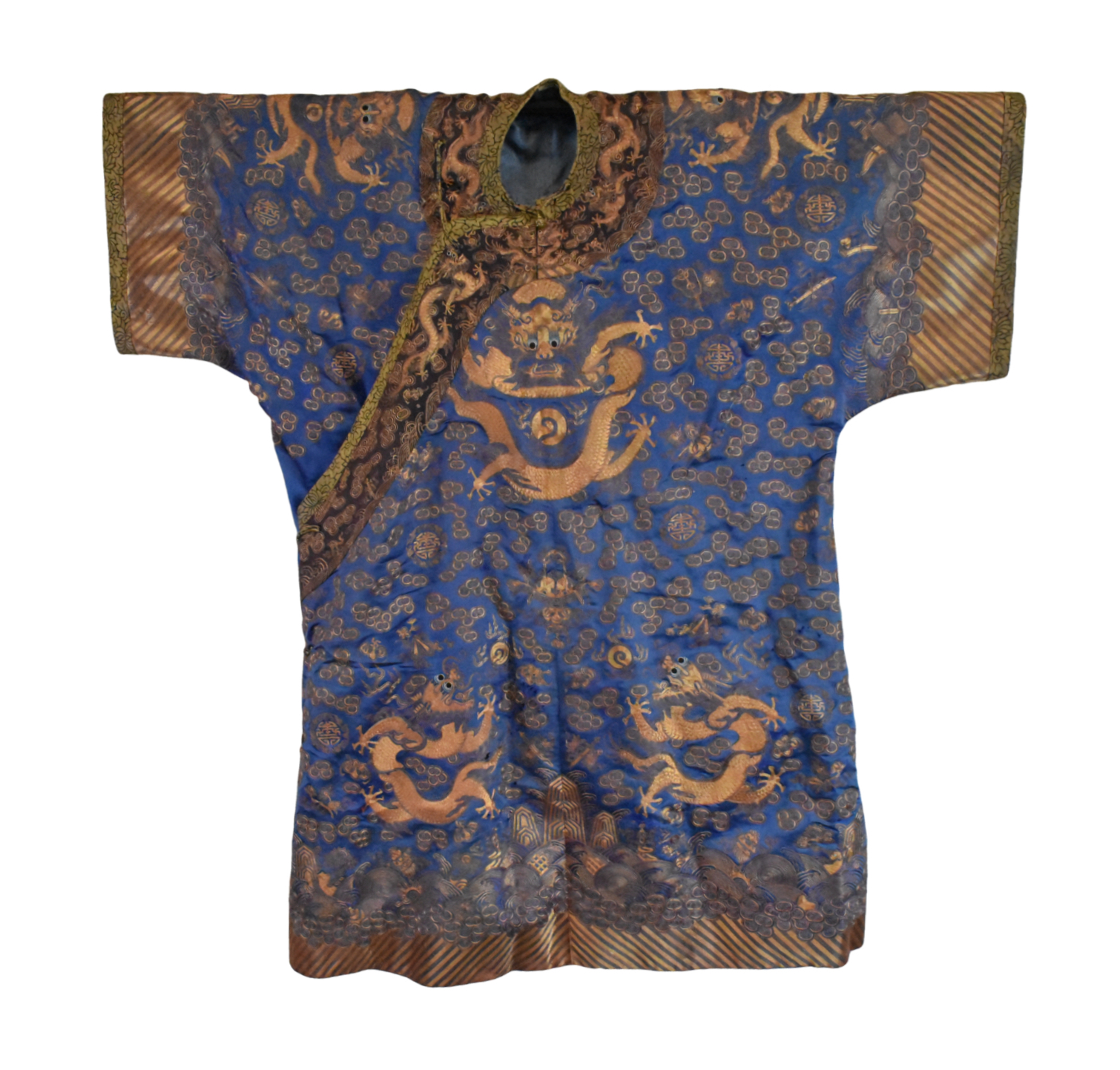 CHINESE BLUE EMBROIDERY DRAGON