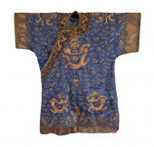 CHINESE BLUE EMBROIDERY DRAGON