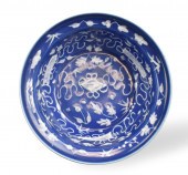 CHINESE BLUE GLAZED BASIN, 19T