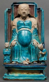 CHINESE BLUE GLAZED EMPEROR RO