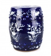 CHINESE BLUE GLAZED GARDEN STO