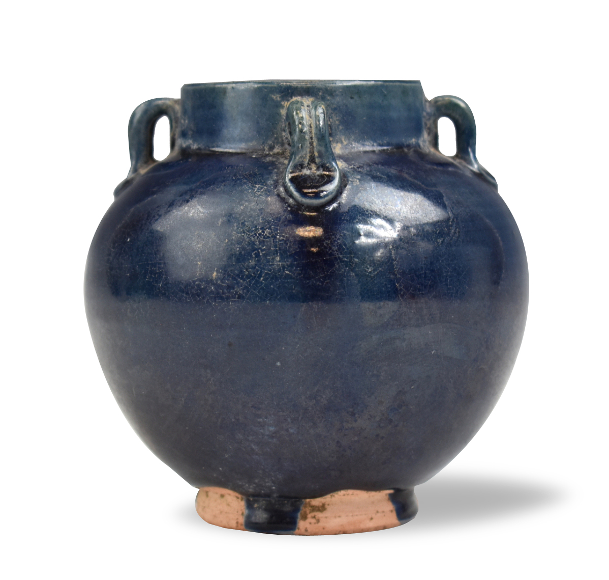 CHINESE BLUE GLAZED JAR, TANG