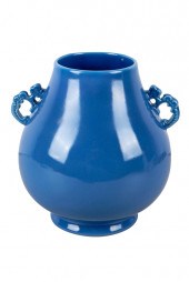 CHINESE BLUE GLAZED VASEmark o