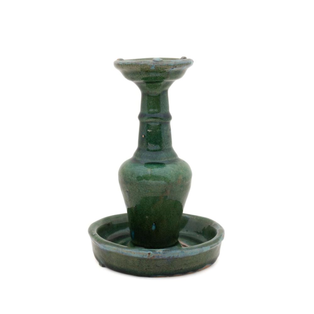 CHINESE BLUE-GREEN GLAZE SHIWAN OIL