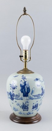 CHINESE BLUE-ON-CELADON PORCEL