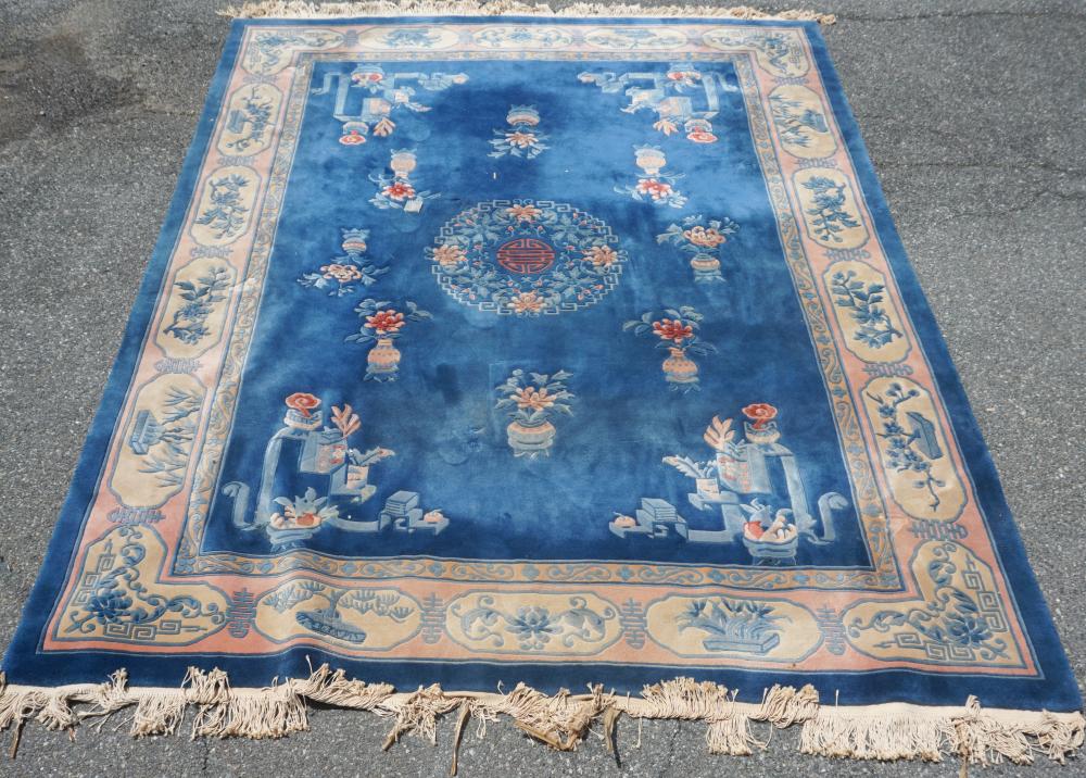 CHINESE BLUE ROOM-SIZED GROUND
