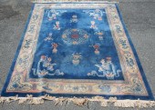 CHINESE BLUE ROOM-SIZED GROUND