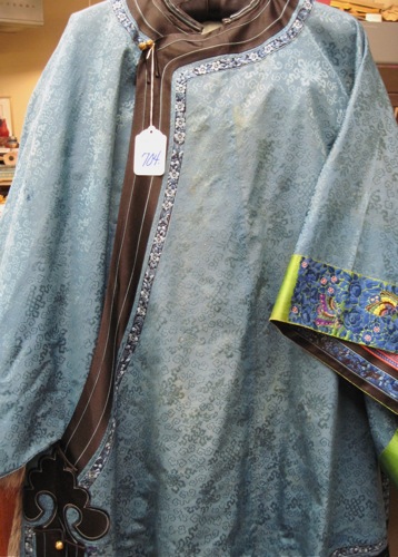 CHINESE BLUE SILK LADY'S