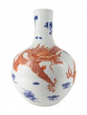 CHINESE BLUE, WHITE, AND IRON