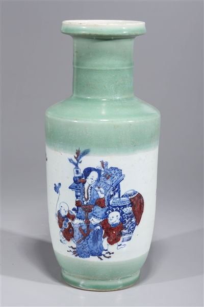 Chinese blue, white, and red
