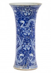 CHINESE BLUE & WHITE BEAKER VA
