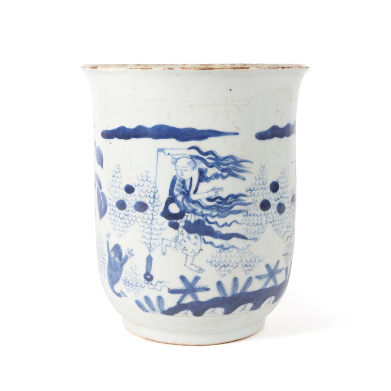 CHINESE BLUE & WHITE BELL FORM VASE