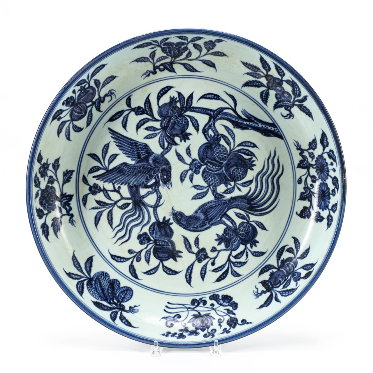 CHINESE BLUE & WHITE BIRDS &