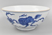CHINESE BLUE & WHITE BOWL W/ F