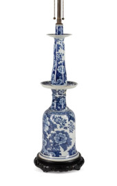 CHINESE BLUE & WHITE CANDLESTI
