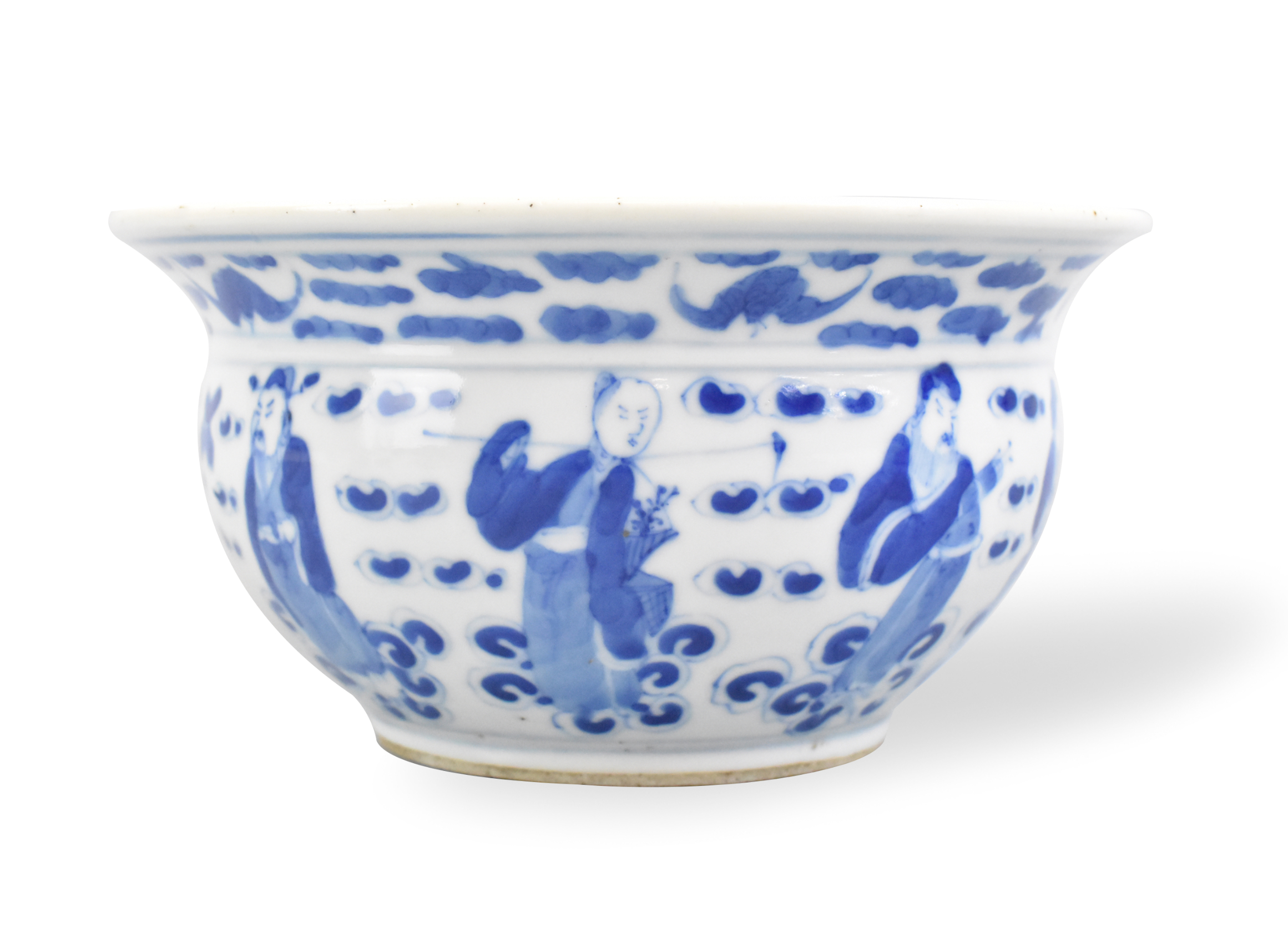 CHINESE BLUE & WHITE CENSER W/