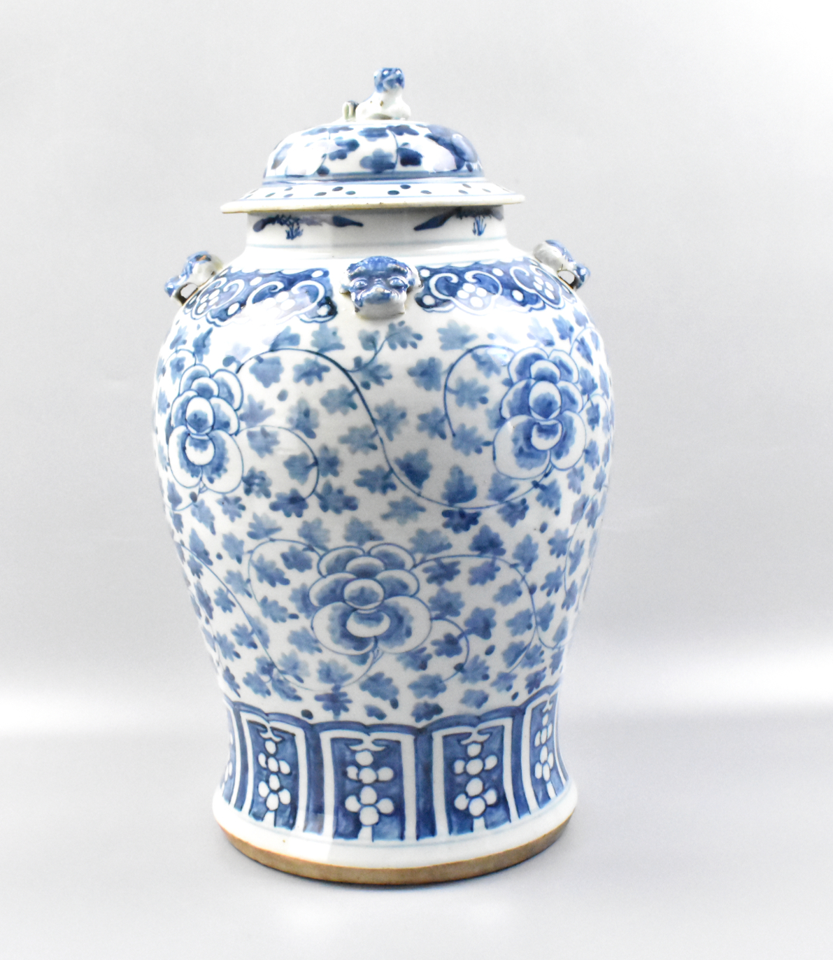 CHINESE BLUE & WHITE COVERED TEMPLE