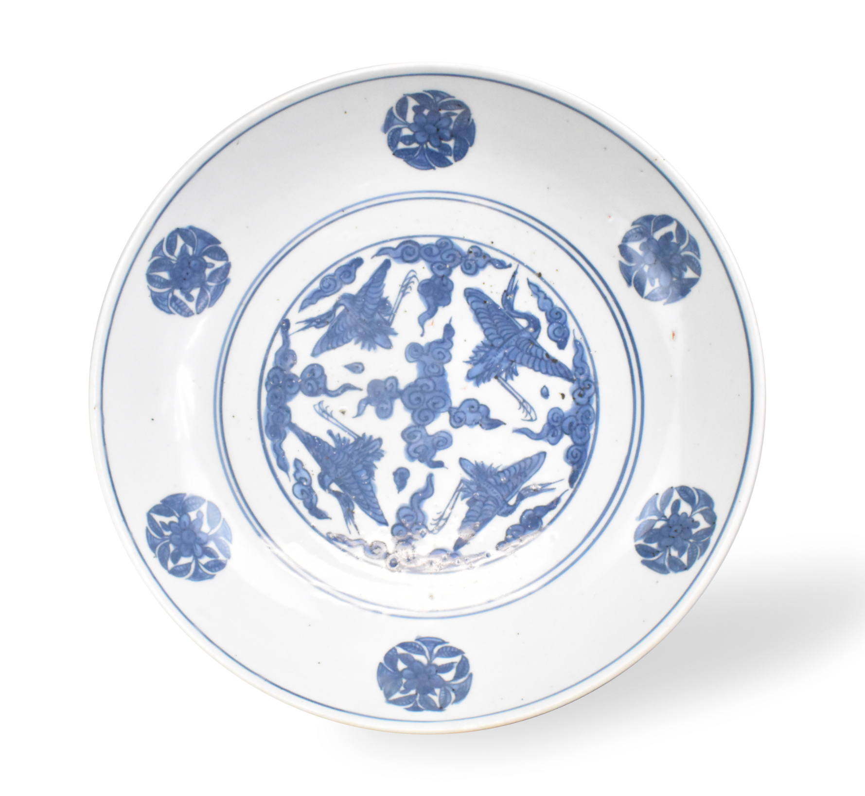 CHINESE BLUE & WHITE CRANE