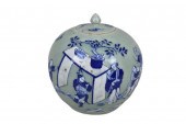 CHINESE BLUE & WHITE DECORATED