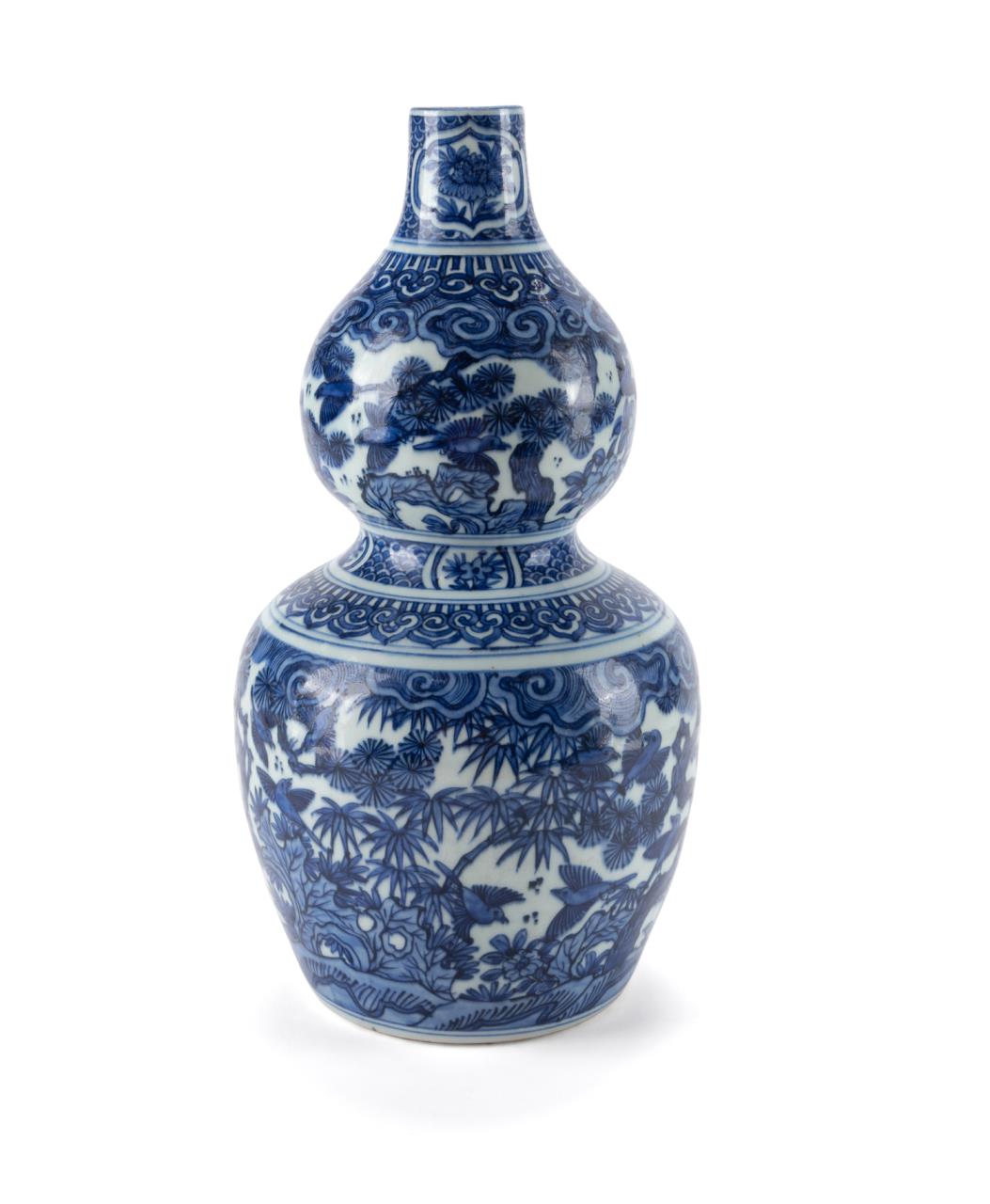 CHINESE BLUE & WHITE DOUBLE GOURD