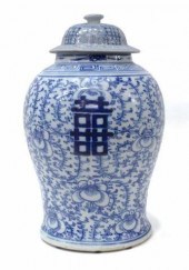 CHINESE BLUE & WHITE DOUBLE HA
