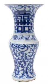 CHINESE BLUE & WHITE DOUBLE HA