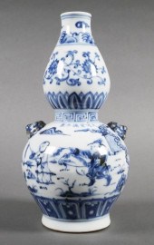 CHINESE BLUE WHITE DOUBLE GOUR