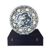 CHINESE BLUE & WHITE DRAGON CH