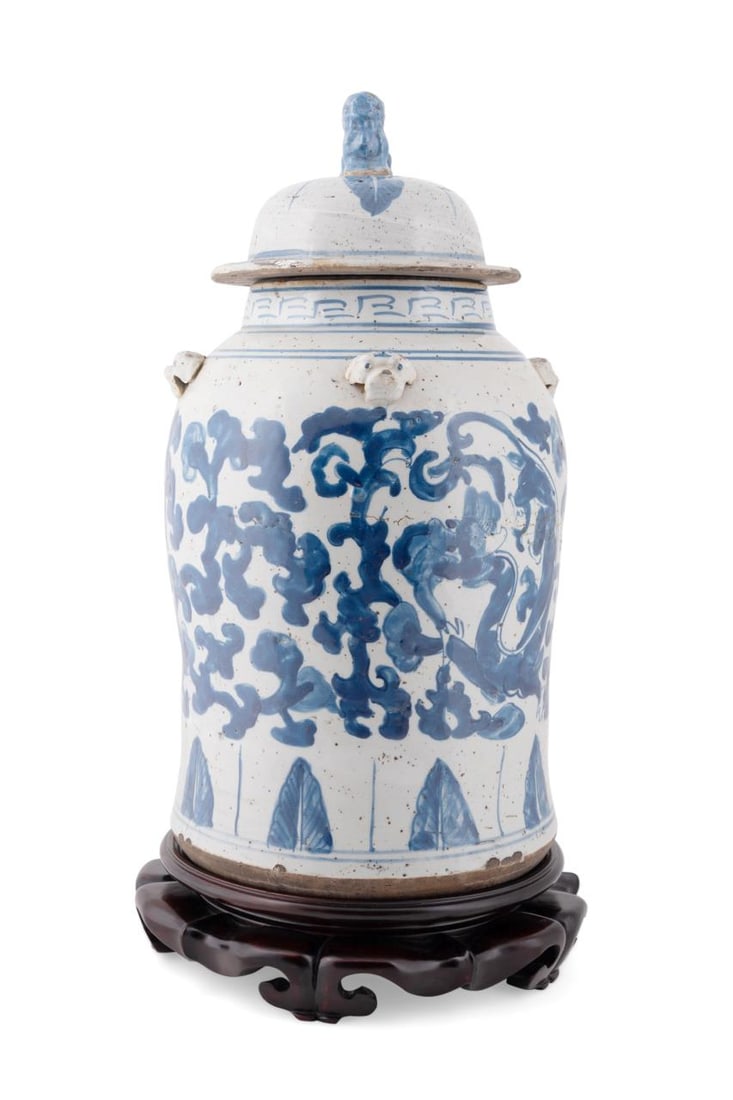 CHINESE BLUE & WHITE DRAGON