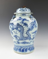 CHINESE BLUE & WHITE "DRAGON"J