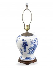 CHINESE BLUE & WHITE FIGURAL J