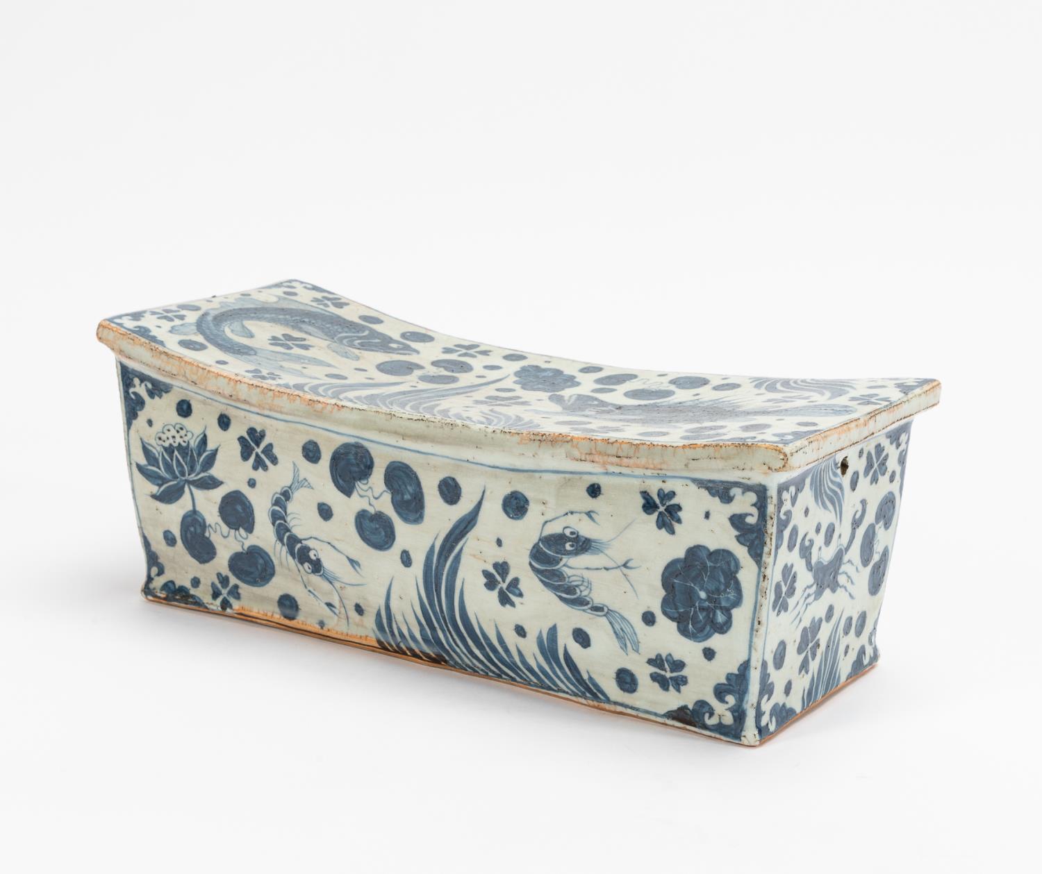 CHINESE BLUE & WHITE FISH MOTIF