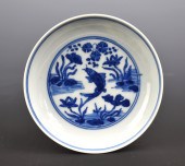 CHINESE BLUE & WHITE FISH DISH