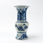 CHINESE BLUE & WHITE FLORAL &