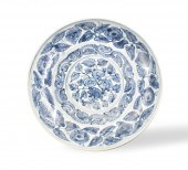 CHINESE BLUE & WHITE FLORAL CH