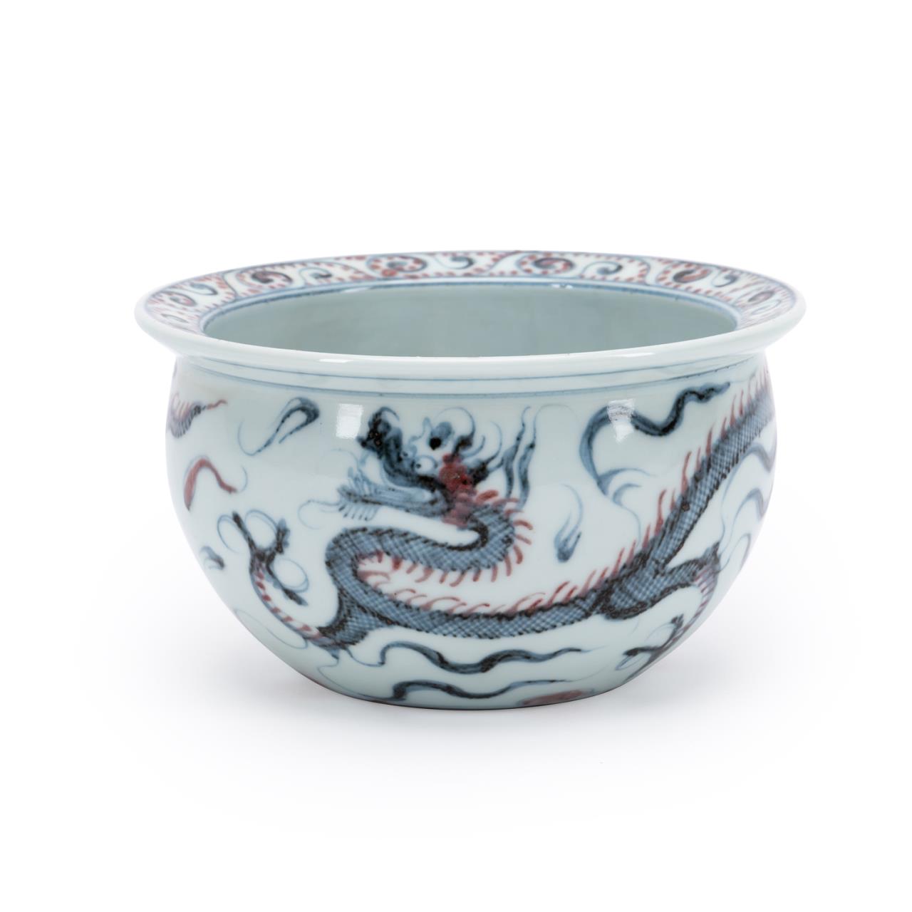 CHINESE BLUE, WHITE, & IRON RED