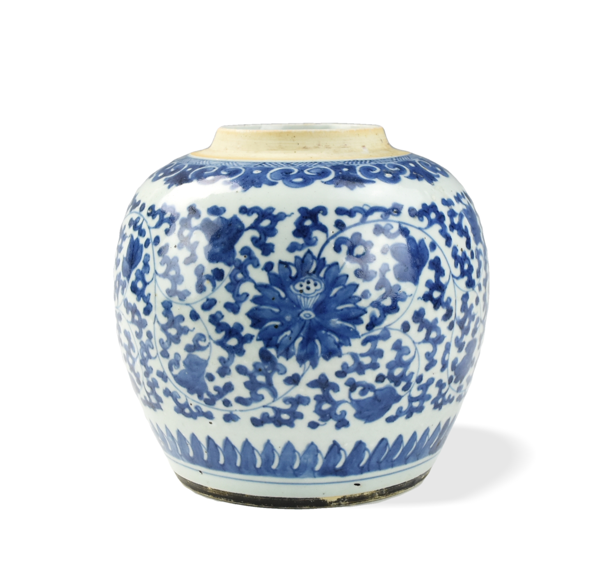 CHINESE BLUE & WHITE JAR W/