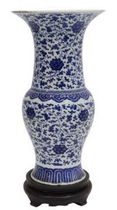 CHINESE BLUE & WHITE LOTUS SCR