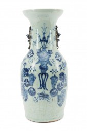 CHINESE BLUE & WHITE ON CELADO